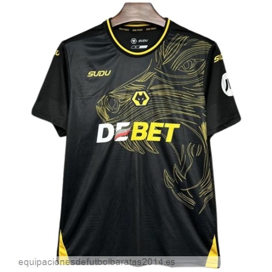 Nuevo Tailandia 2ª Camiseta Wolves 24/25 Negro Baratas